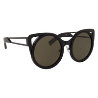 Erdem Women Sunglasses Cat Eye Slate Black with Grey Lenses Category 3 EDM4C9SUN - WatchPilot