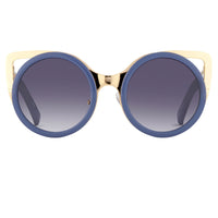 Erdem Women Sunglasses Cat Eye Slate Blue Light Gold with Grey Graduated Lenses EDM4C7SUN - WatchPilot