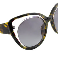 Erdem Women Sunglasses Cat Eye Tortoise Shell Clear with Grey Graduated Lenses Category 3 EDM14C5SUN - WatchPilot