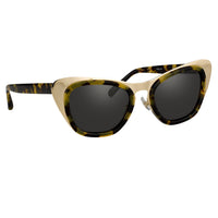 Erdem Women Sunglasses Cat Eye Tortoise Shell Gold with Grey Lenses Category 3 EDM17C2SUN - WatchPilot