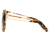 Erdem Women Sunglasses Cat Eye Tortoise Shell Light Gold with Brown Graduated Lenses EDM4C2SUN - WatchPilot