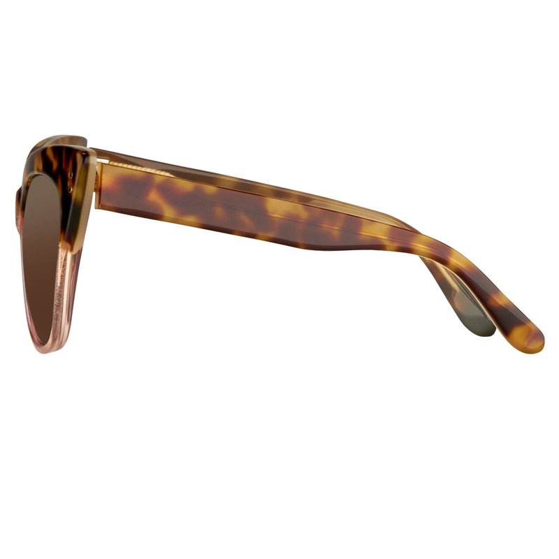 Erdem Women Sunglasses Cat Eye Tortoise Shell Rose Glitter with Brown Lenses Category 3 EDM22C1SUN - WatchPilot