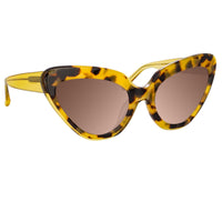 Erdem Women Sunglasses Cat Eye Tortoise Shell Yellow with Brown Graduated Lenses EDM29C2SUN - WatchPilot