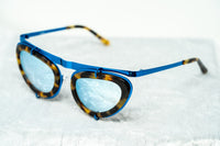 Erdem Women Sunglasses Cat Eye Tortoiseshell/Blue and Blue Mirror Lenses - EDM3C3SUN - WatchPilot