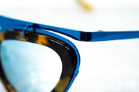 Erdem Women Sunglasses Cat Eye Tortoiseshell/Blue and Blue Mirror Lenses - EDM3C3SUN - WatchPilot