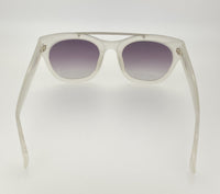 Erdem Women Sunglasses D-Frame Off White with Grey Graduated Lenses Category 3 EDM11C3SUN - WatchPilot