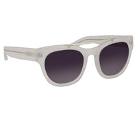 Erdem Women Sunglasses D-Frame Off White with Grey Graduated Lenses Category 3 EDM11C3SUN - WatchPilot