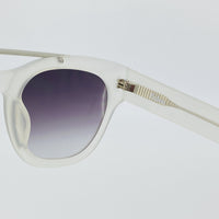 Erdem Women Sunglasses D-Frame Off White with Grey Graduated Lenses Category 3 EDM11C3SUN - WatchPilot