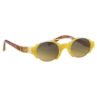 Erdem Women Sunglasses Mustard Horn Light Gold with Green Graduated Lenses EDM8C5SUN - WatchPilot