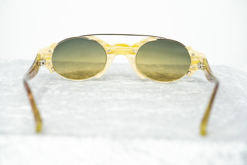 Erdem Women Sunglasses Mustard Horn Light Gold with Green Graduated Lenses EDM8C5SUN - WatchPilot