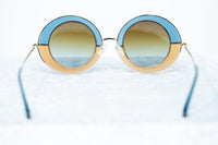 Erdem Women Sunglasses Oval Transparent Blue Amber Gold with Brown Blue Graduated Lenses EDM27C1SUN - WatchPilot