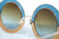 Erdem Women Sunglasses Oval Transparent Blue Amber Gold with Brown Blue Graduated Lenses EDM27C1SUN - WatchPilot