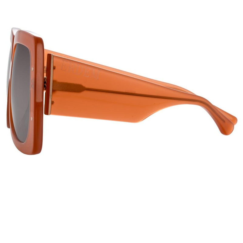 Erdem Women Sunglasses Oversized Burnt Orange Rose Gold with Grey Lenses Category 3 EDM34C4SUN - WatchPilot