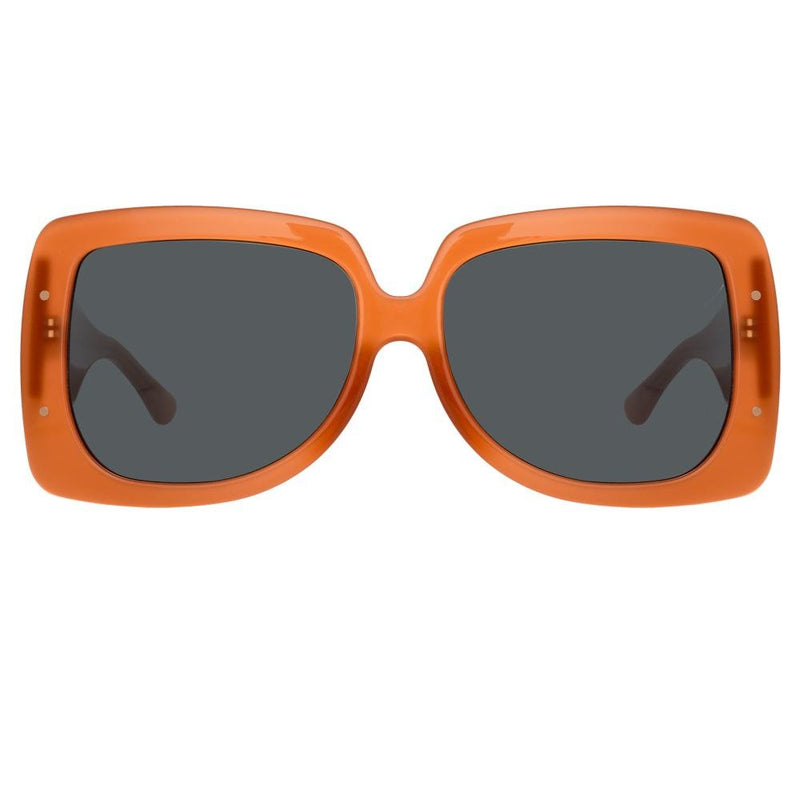 Erdem Women Sunglasses Oversized Burnt Orange Rose Gold with Grey Lenses Category 3 EDM34C4SUN - WatchPilot