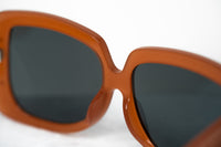 Erdem Women Sunglasses Oversized Burnt Orange Rose Gold with Grey Lenses Category 3 EDM34C4SUN - WatchPilot