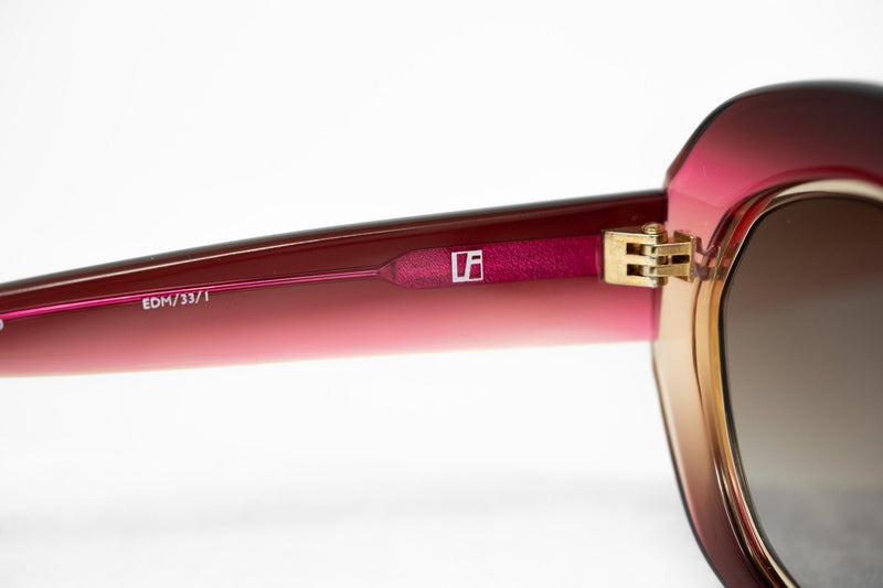 Erdem Women Sunglasses Oversized Pink Gold with Brown Graduated Lenses EDM33C1SUN - WatchPilot