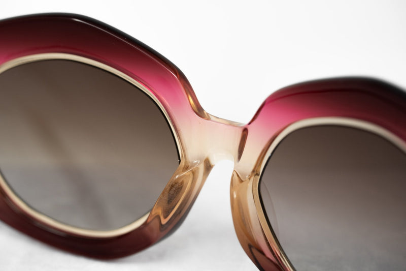 Erdem Women Sunglasses Oversized Pink Gold with Brown Graduated Lenses EDM33C1SUN - WatchPilot