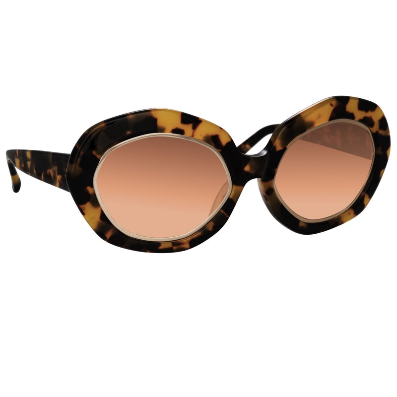 Erdem Women Sunglasses Oversized Tortoise Shell Gold with Brown Graduated Lenses EDM33C4SUN - WatchPilot