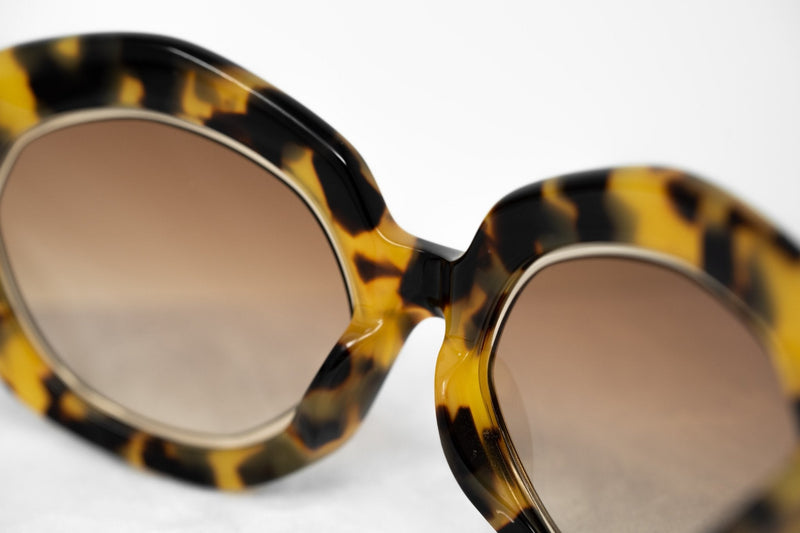 Erdem Women Sunglasses Oversized Tortoise Shell Gold with Brown Graduated Lenses EDM33C4SUN - WatchPilot