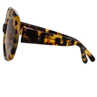 Erdem Women Sunglasses Oversized Tortoise Shell Gold with Brown Graduated Lenses EDM33C4SUN - WatchPilot