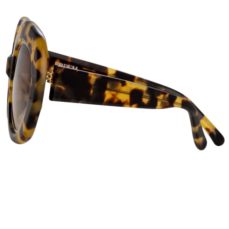 Erdem Women Sunglasses Oversized Tortoise Shell Gold with Brown Graduated Lenses EDM33C4SUN - WatchPilot