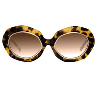 Erdem Women Sunglasses Oversized Tortoise Shell Gold with Brown Graduated Lenses EDM33C4SUN - WatchPilot