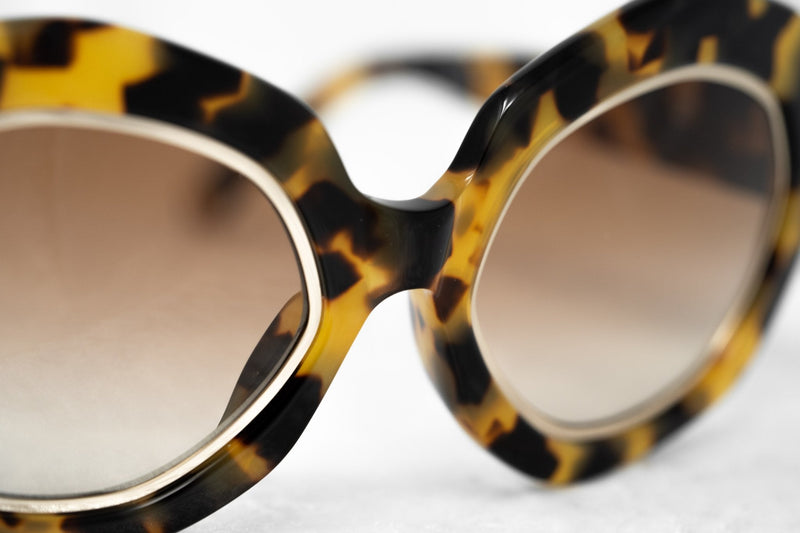 Erdem Women Sunglasses Oversized Tortoise Shell Gold with Brown Graduated Lenses EDM33C4SUN - WatchPilot