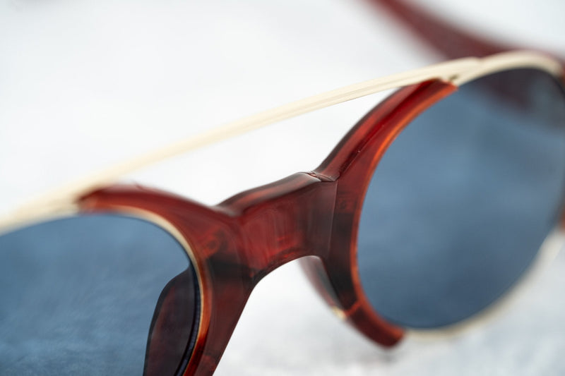 Erdem Women Sunglasses Red Marble Light Gold with Blue Lenses Category 3 EDM8C4SUN - WatchPilot