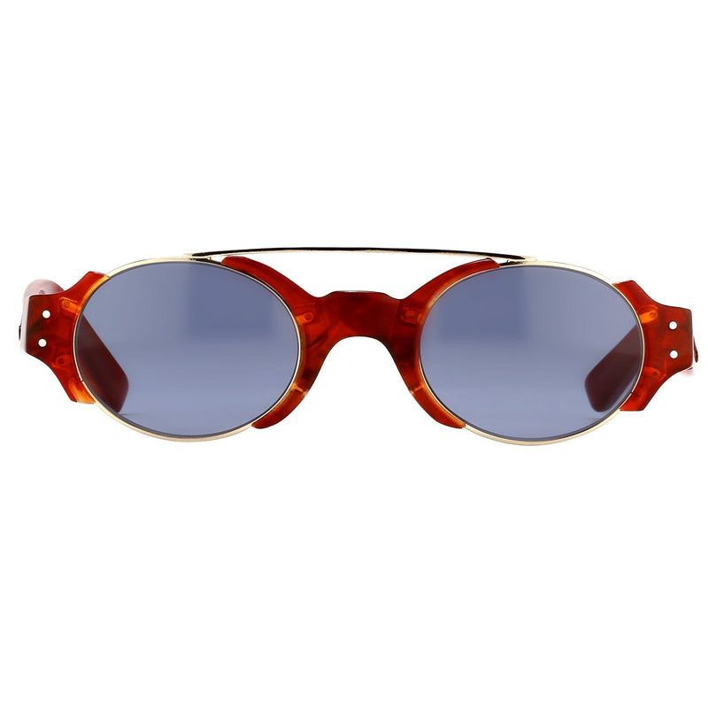 Erdem Women Sunglasses Red Marble Light Gold with Blue Lenses Category 3 EDM8C4SUN - WatchPilot