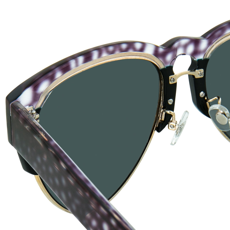 Erdem Women Sunglasses Stingray Black Light Gold with Grey Lenses Category 3 EDM25C3SUN - WatchPilot