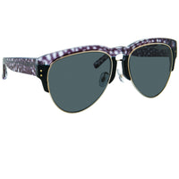 Erdem Women Sunglasses Stingray Black Light Gold with Grey Lenses Category 3 EDM25C3SUN - WatchPilot