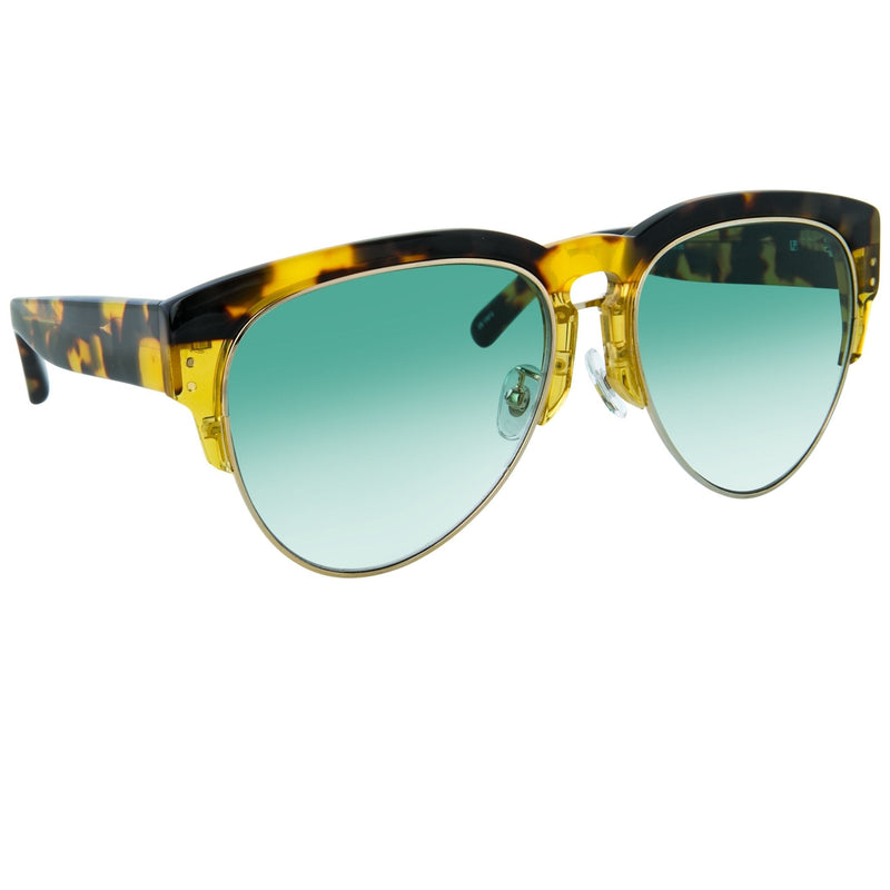 Erdem Women Sunglasses Tortoise Shell Light Gold with Green Graduated Lenses EDM25C2SUN - WatchPilot