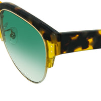 Erdem Women Sunglasses Tortoise Shell Light Gold with Green Graduated Lenses EDM25C2SUN - WatchPilot