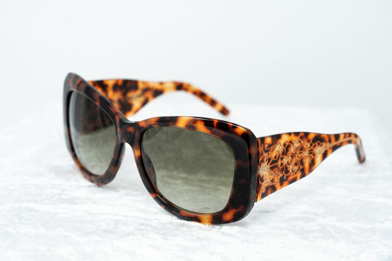 Erickson Beamon Sunglasses Oversized Tortoise Shell Gold With Grey Lenses 8EB2C2T/SHELL - WatchPilot