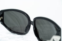 Erickson Beamon Sunglasses Rectangular Black Silver With Dark Grey Lenses 8EB1C1BLACK - WatchPilot