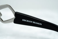 Erickson Beamon Sunglasses Rectangular Black Silver With Dark Grey Lenses 8EB1C1BLACK - WatchPilot