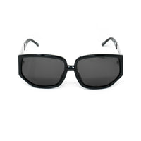 Erickson Beamon Sunglasses Rectangular Black Silver With Dark Grey Lenses 8EB1C1BLACK - WatchPilot