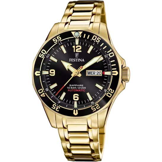 Festina Automatic Men's Black Gold Watch F20479/4