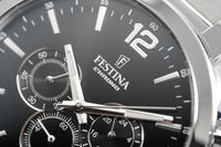 Festina Watch Black Timeless Chrono Stainless Steel F20343-8 - Watches & Crystals