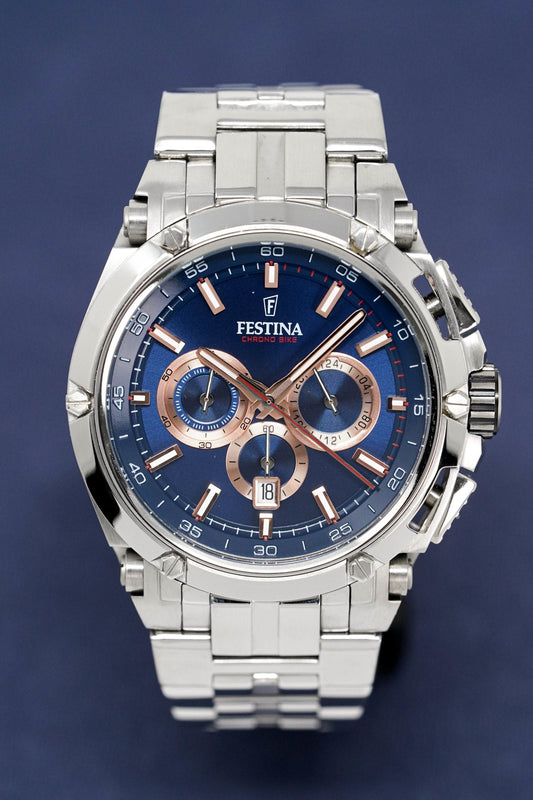 Festina Watch Blue Chrono Bike Stainless Steel F20327-4 - Watches & Crystals