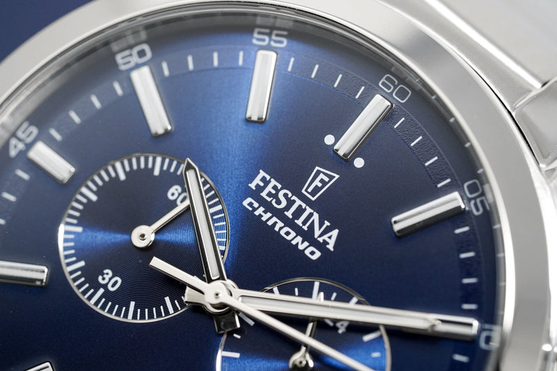 Festina Watch Blue Chrono Stainless Steel F16826-B - Watches & Crystals