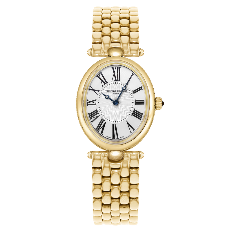 Frederique Constant Ladies Watch Art Deco Oval Gold Plated FC-200MPW2V5B