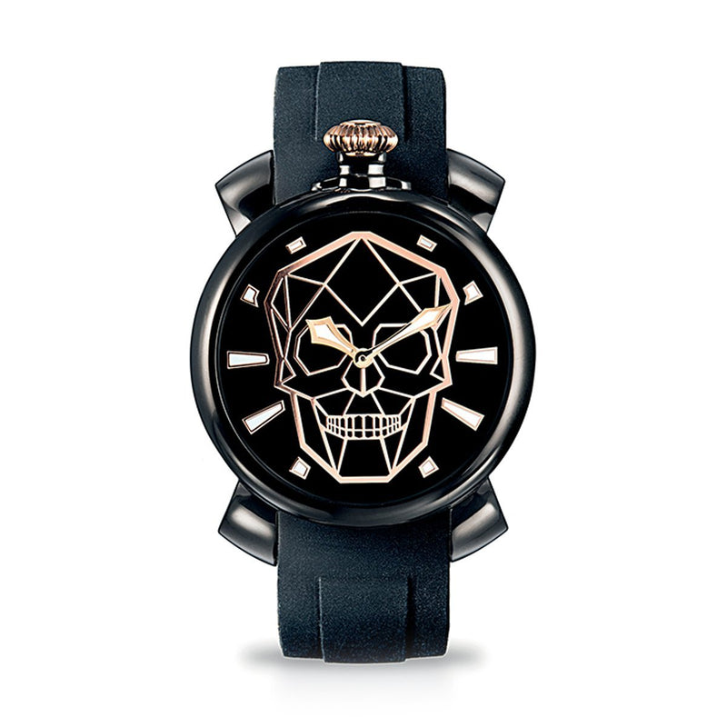 Gaga Milano Slim 46 Bionic Skull Black PVD - Watches & Crystals