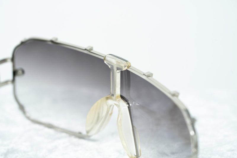 Giles Deacon Sunglasses Shield Black Horn Silver With Category 3 Grey Graduated Lenses 9GILES1C2BLACK -WatchPilot