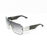 Giles Deacon Sunglasses Shield Black Horn Silver With Category 3 Grey Graduated Lenses 9GILES1C2BLACK -WatchPilot