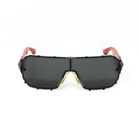 Giles Deacon Sunglasses Shield Red Black With Category 3 Dark Grey Graduated Lenses 9GILES1C4RED -WatchPilot