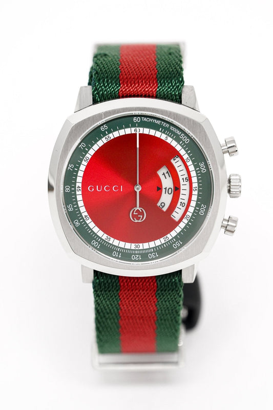 Gucci Men's Chronograph Watch Grip Red Green YA157304 - Watches & Crystals