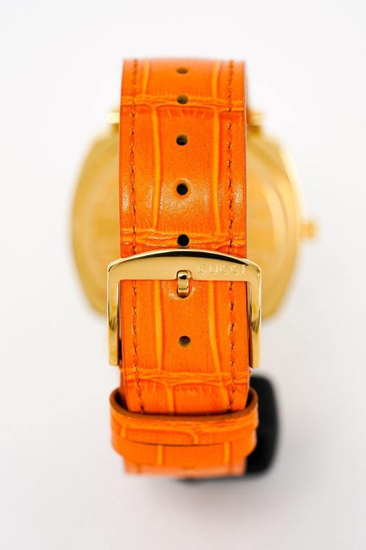 Gucci Unisex Watch Grip Gold PVD Orange Alligator YGA15040 - Watches & Crystals