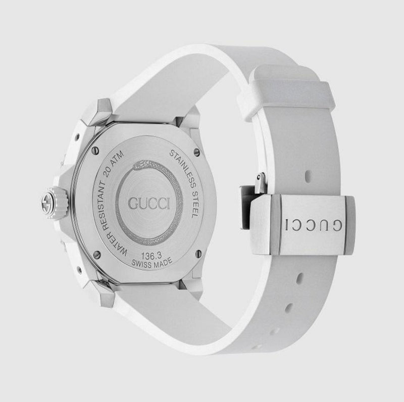 Gucci Watch Dive 40mm Snake White YA136330 - Watches & Crystals