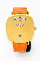 Gucci Watch Grip 35mm Gold PVD Orange Alligator YGA15026 - Watches & Crystals